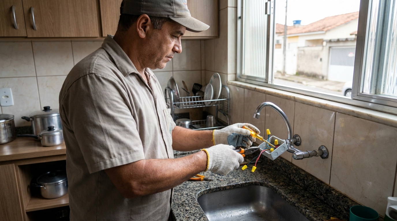 Instalacao de torneira eletrica profissional em Indaiatuba‑SP