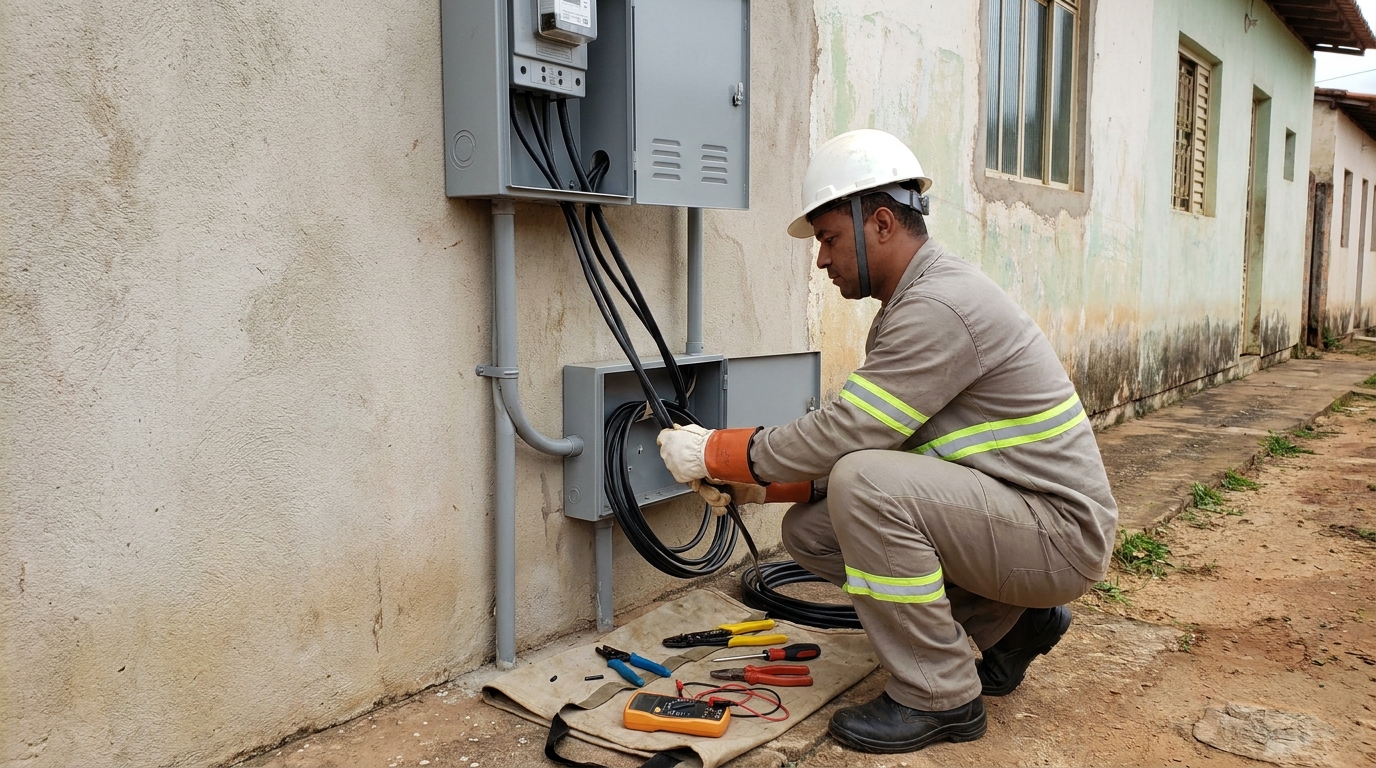 Troca de padrao de energia em Indaiatuba‑SP